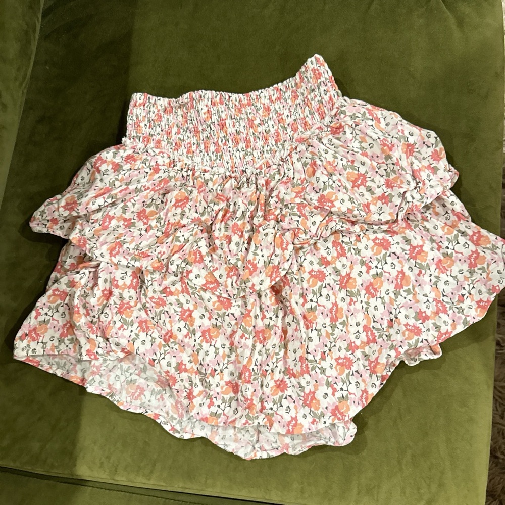 Hollister Pink Floral Mini Skirt